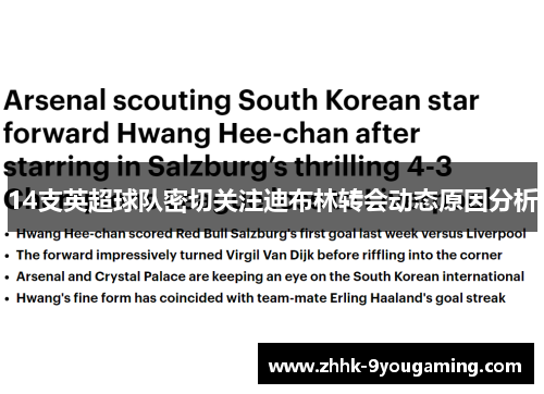 14支英超球队密切关注迪布林转会动态原因分析