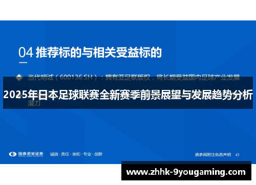 2025年日本足球联赛全新赛季前景展望与发展趋势分析